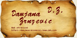 Damjana Zrnzević vizit kartica
